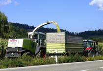 Claas Jaguar 850, Häcksler bei der Maisernte, Sept.2020
