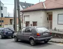 VW Golf Mk2 Rückansicht in Mai, 2020.