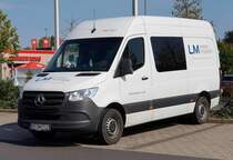 =MB Sprinter, von  LM WINDPOWER  einem Hersteller von Rotorblättern für Windkraftanlagen, steht im September 2020 in Fulda