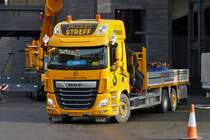 LKW Daf CF von Streff, steht bei einem Industriedenkmal in Esch Belval. 10.2020 