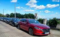 2019-er Mazda 6 Wagon in Sould Red in Juni, 2020.