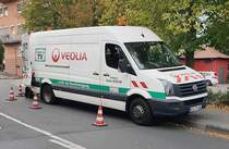 =VW Crafter von VEOLIA bei Kanalarbeiten in Hünfeld, 09-2020