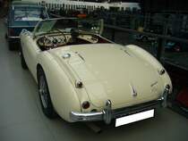 Heckansicht eines Austin Healey 100/4 BN 1 des Jahrganges 1955. Classic Remise Düsseldorf am 31.10.2020.