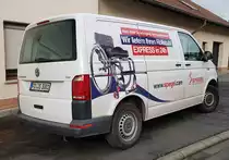 =VW T 6 vom Sanitätshaus SPIEGEL steht im September 2020 in Hünfeld