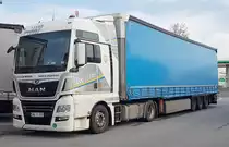 =MAN TGX von KO-TRANS steht im Dezember 2019 auf einem Rastplatz an der A3