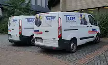 =Ford Transit vom Heizungsbauer TRAPP stehen im September 2020 in Hünfeld