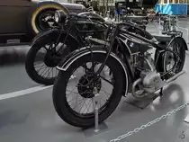Eine BMW R57 von 1928 war Mitte August 2020 im Verkehrszentrum des Deutschen Museums in München zu sehen.