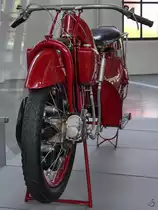 Ein Megola-Sport von 1922 mit Fünfzylinder-Sternmotor. (Verkehrszentrum des Deutschen Museums München, August 2020)