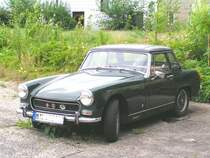 MG-Midget steht versteckt in einem Hinterhofgarten, und wartet auf seine n�chste Ausfahrt 070722