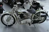 Eine Triump TT aus dem Jahr 1927. (Verkehrszentrum des Deutschen Museums München, August 2020)