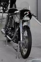Ein Norton Triumph-Terrot Umbau von 1954 im Verkehrszentrum des Deutschen Museums München. (August 2020)