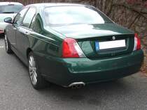 Heckansicht eines MG ZT. Besucherparkplatz der Düsseldorfer Classic Remise.