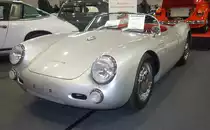 =Porsche 550 Spyder ausgestellt bei den Retro Classics in Stuttgart, 03-2019