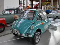 Ein Heinkel Kabinenroller Type 408 B-1 aus dem Jahr 1957 war Mitte August 2020 im Verkehrszentrum des Deutschen Museums in München zu sehen.