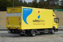 =MB Atego 816 von  safetykleen  rastet im Oktober 2020 an der A 7
