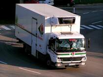 ATEGO 818 ist schon Fr�hmorgens am Weg zu einem Blumenhandel in Ried i.I.; 090410