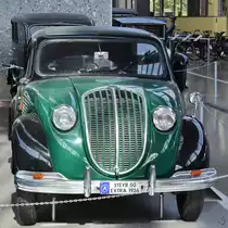 Ein 1936 gebauter Steyr Typ 50 Baby ist im Verkehrszentrum des Deutschen Museums in München ausgestellt. (August 2020)