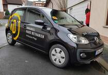 =VW UP vom Pflegedienst IMMANUEL HAUS BETHANIEN unterwegs in Hünfeld, 12-2020