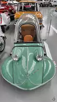 Ein Messerschmitt KR 175 ist im Verkehrszentrum des Deutschen Museums in München ausgestellt. (August 2020)