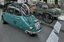 Ein Heinkel Kabinenroller Type 408 B-1 aus dem Jahr 1957 war Mitte August 2020 im Verkehrszentrum des Deutschen Museums in München zu sehen.
