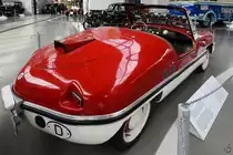 Ein Victoria 250 Spatz aus dem Jahr 1957 ist im Verkehrszentrum des Deutschen Museums in München zu sehen. (August 2020)