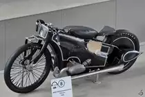 Das BMW Weltrekordmotorrad 750 ccm von 1935. (Verkehrszentrum des Deutschen Museums München, August 2020)