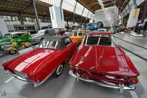 Ein NSU Spider & ein VW Karmann-Ghia Typ 34, so gesehen Mitte August 2020 im Verkehrszentrum des Deutschen Museums München.