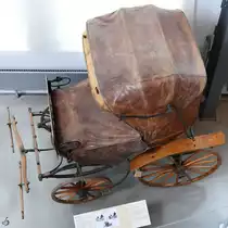 Ein Phaeton-Kutschenwagen war Mitte August 2020 im Verkehrszentrum des Deutschen Museums in München zu sehen.