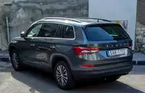 Rückansicht: Skoda Kodiaq, gesehen in Juli, 2020.