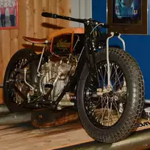 Eine 1928 gebaute Indian Scout 37 war Anfang Dezember 2014 im Auto- und Technikmuseum Sinsheim ausgestellt.
