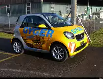 Gelber Werbesmart in Biel/Bienne am 13.12.2020