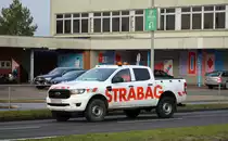 Ein FORD Ranger Pickup der STRABAG AG am 16.12.20 Schönefeld b. Berlin.