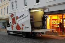 =MB Sprinter der Bäckerei HAPP auf Belieferungstour in Hünfeld, 12-2020