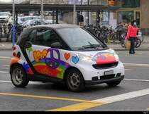 Peace Love Smart unterwegs in der Stadt Freiburg am 19.12.2020