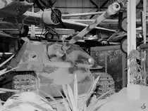 Dieser Jagdpanzer V (Jagdpanther, SdKfz 173) ist Teil der Ausstellung im Auto- und Technikmuseum Sinsheim. (Dezember 2014)