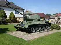 T34 Kampfpanzer in Klenowec / Klenowitz, Slowakei (29.08.2020)