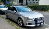 Audi A3 Mk3 Sedan Facelift, fotografiert in Juli 2020.