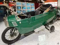 Dieses Mauser Einspurauto von 1928 stand Mitte Mai 2014 im Technik-Museum Speyer.