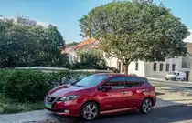 Nissan Leaf Mk2, gesehen in Juli, 2020.