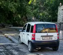Fiat Panda Mk2 Rückansicht, gesehen in juli 2020.