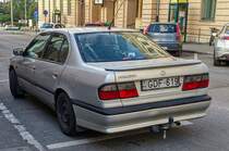 Rückansicht: Nissan Primera P10. Aufnahme: Juli 2020.