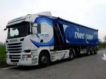 SCANIA R450 von Trans-Ghiaia, anlässlich einer kleinen Rast entlang der Autostrada Bologna-Padova; 190409