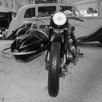 Eine NSU Konsul 351 OS-T, Baujahr 1951 stand Mitte Mai 2014 im Technik-Museum Speyer.