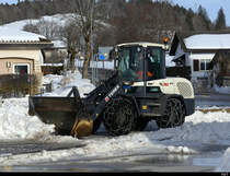 TEREX TL80 bei der Schneeräumung in Les Reussilles am 20.01.2021