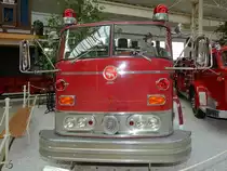 Dieser Mack Pumper C 75 entstand 1961 und ist im Technik-Museum Speyer ausgestellt. (Mai 2014)