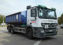 =MB Actros vom Containerdienst FISCHER rastet an der A 7, 10-2020