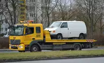 MB ATEGO 1223 Abschleppfahrzeug der Firma CSA Car Service Abschlepp- & Bergungsdienst am 28.01.21 Berlin Marzahn.