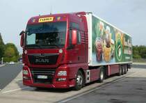 =MAN-Sattelzug der Firma PARMEN aus Ungarn rastet im Oktober 2020 an der A 7