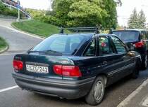 Rückansicht: Ford Escort Mk4, gesehen in Juli 2020.