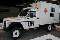 Im Nationalen Militärmuseum Soesterberg stand Ende Dezember 2016 ein auf Basis der Mercedes-Benz G-Klasse gebautes Sanitätsfahrzeug.